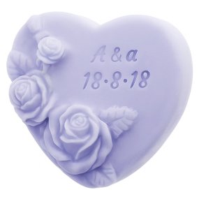 molde corazon rosas personalizado